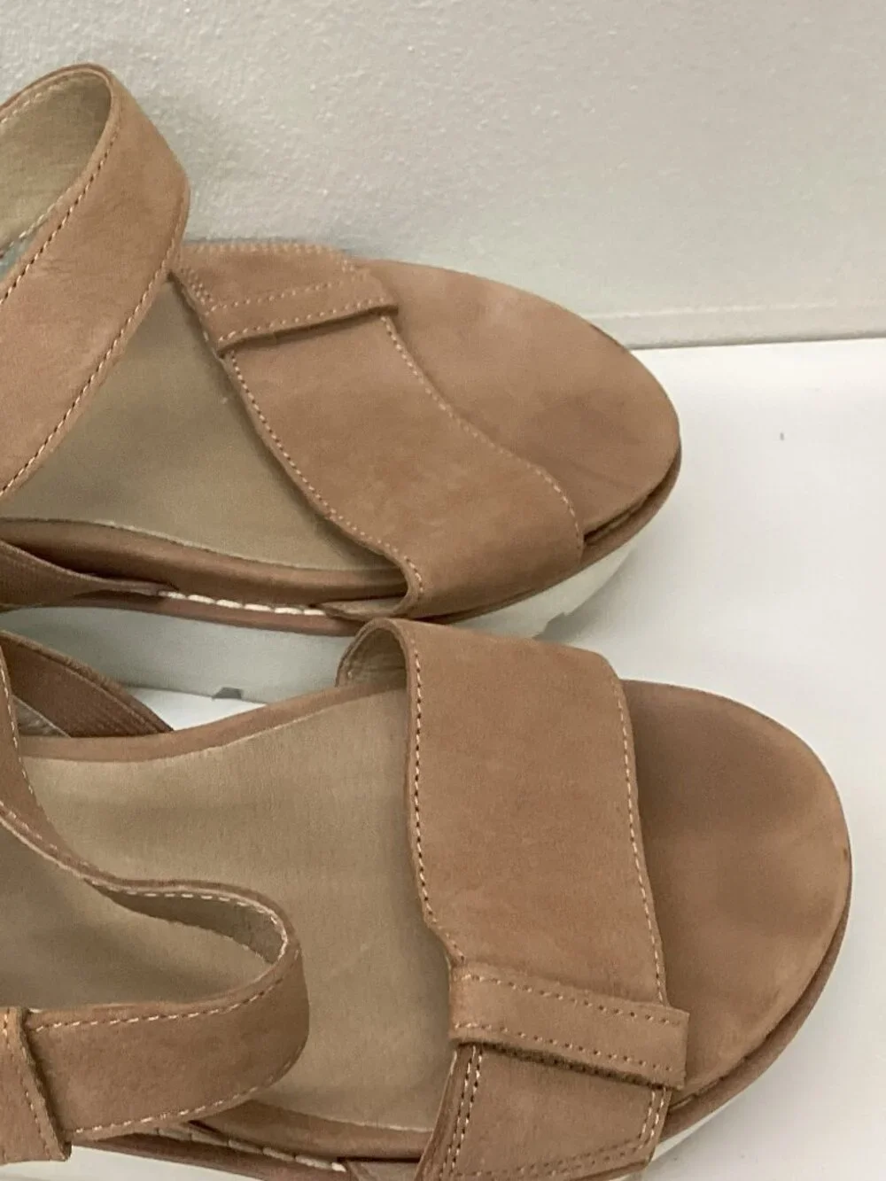 Eileen Fisher Luck Smooth Leather Wedge Sandal
